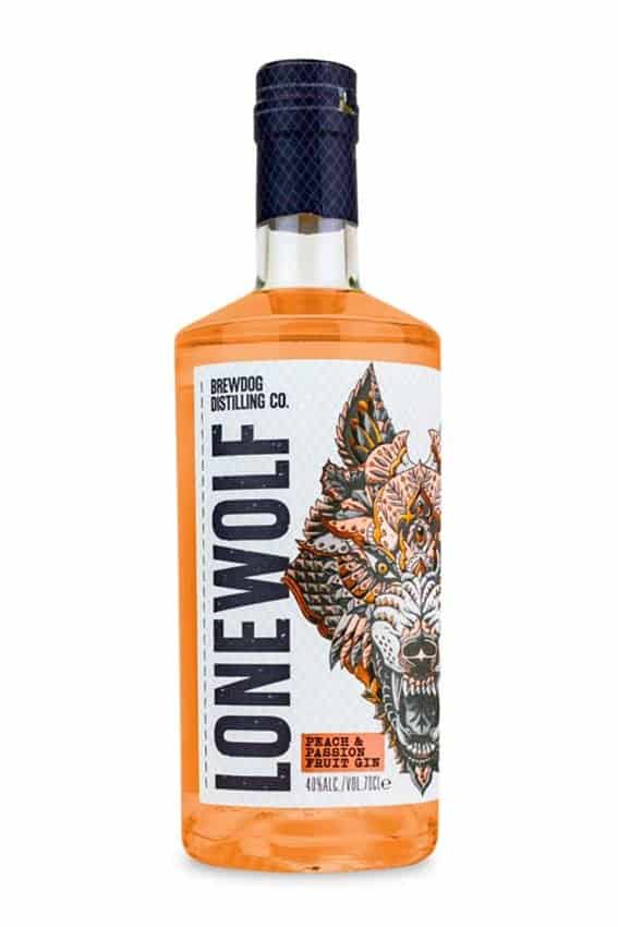 LoneWolf Peach & Passionfruit gin 40 % 70cl
