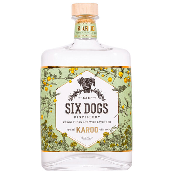 Six Dogs Karoo Gin - 43 - 70cl - Sydafrikansk Gin